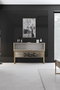Hanah Home Juego Muebles Sala Travertino y Oro Melamina y Metal